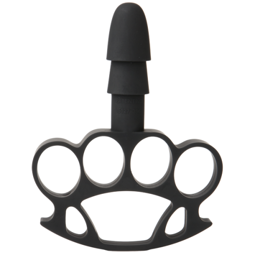 Doc Johnson Vac-U-Lock Knuckle Up - Тримач-кастет для іграшок з кріпленням, 15х7.5 (чорний) - купити в Україні | Секс шоп SEX-SHOP.ua