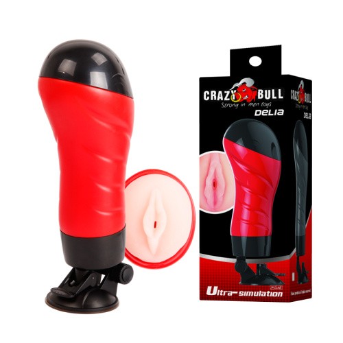 LyBaile Crazy Bull Delia Vagina мастурбатор вагина в тубусе с присоской, 28.3х10 см