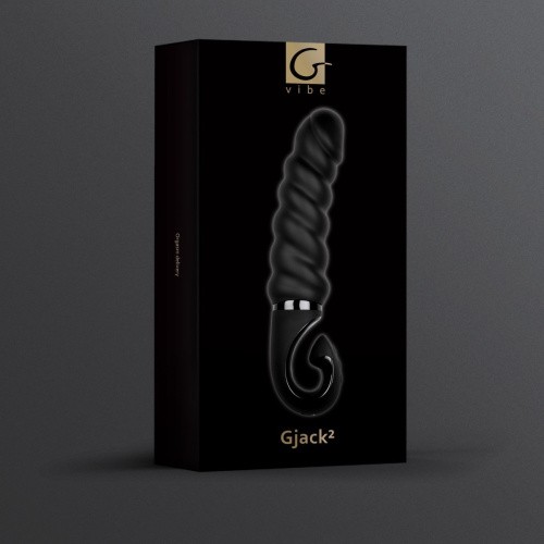 Gvibe Gjack 2 - Анатомічний кручений вібратор, 22х3.7 см (чорний)