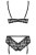 Obsessive Letica set - эротический комплект белья, S/M (чёрный)