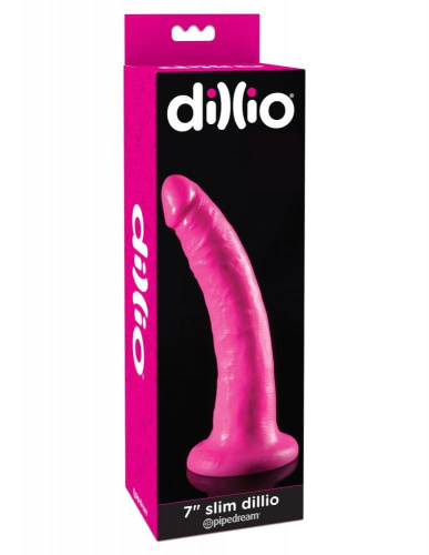 Pipedream Slim Dillio 7 Inch фаллоимитатор на присоске, 17.8х4.1 см (пурпурный)