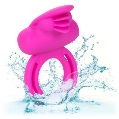 CalExotics Dual Clit Flicker Enhancer - подвійне віброкільце, 6х3.7 см (рожевий) - купити в Україні | Секс шоп SEX-SHOP.ua