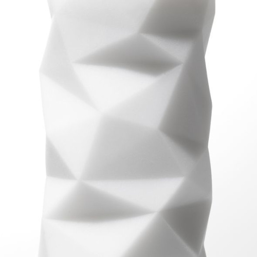 Tenga 3D Polygon - Мастурбатор с ломаной текстурой, 13х4 см (белый)