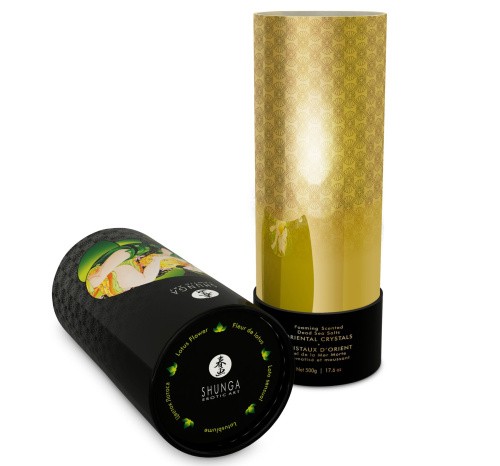 Shunga Oriental Crystals Bath Salts Organic Lotus Flower - Соль для ванны с ароматом лотоса, 500 г