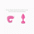 Gvibe Gkit-чудовий набір анальна пробка + вібратор на палець, (рожевий)