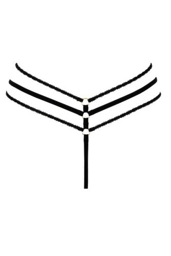 Anais Aretusa - Стрінги з вирізом у зоні бікіні, XS (чорний)