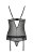 Passion Exclusive Velia corset полупрозрачный корсет с пажами и трусики, S/M (чёрный)