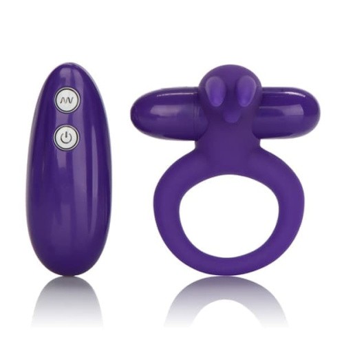 CalExotics Entice Adelle - виброкольцо с пультом, 7х3.5 см (фиолетовый)