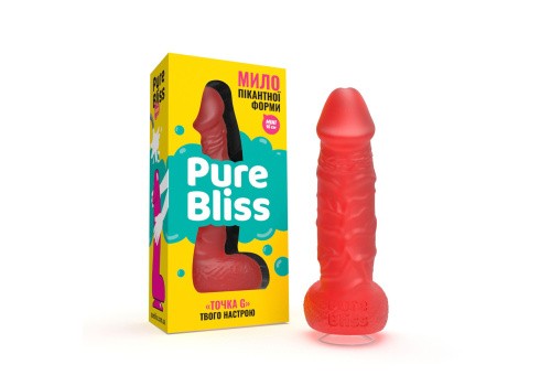 Pure Bliss Mini - Крафтовое мыло-член с присоской (красный) - sex-shop.ua
