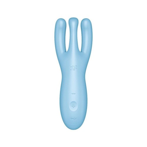 Satisfyer Threesome 4 - Вибратор для клитора, 14х5.6 см (голубой) - sex-shop.ua