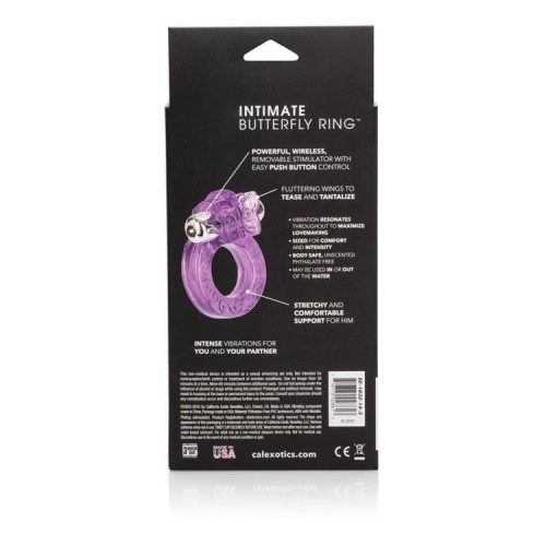 CalExotic Intimate Butterfly Ring - виброкольцо, 3 см (фиолетовый)
