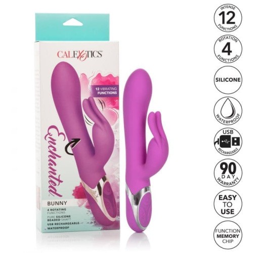 California Exotic Novelties Enchanted Bunny - силиконовый вибратор-кролик, 13.3х3.8 см