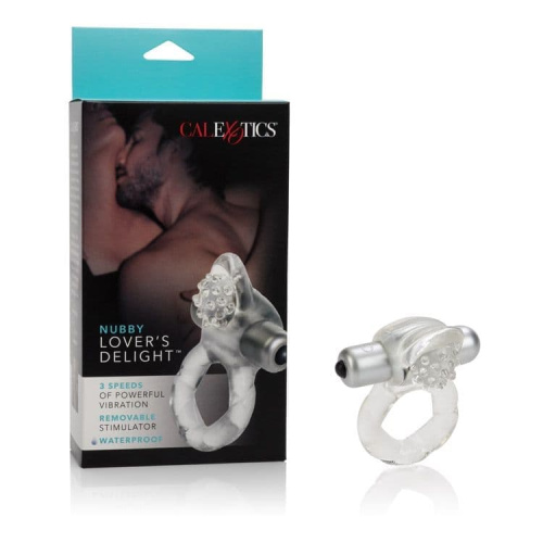 CalExotics Nubby Lovers Delight - виброкольцо, 7.5х3.5 см (прозрачный)