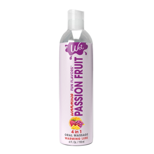 Оральна змазка зі смаком маракуї Wet Passion Fruit 4 in 1, 118 мл - купити в Україні | Секс шоп SEX-SHOP.ua