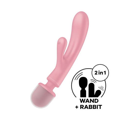 Satisfyer Triple Lover (Pink) - Вібратор, 24 см (рожевий)