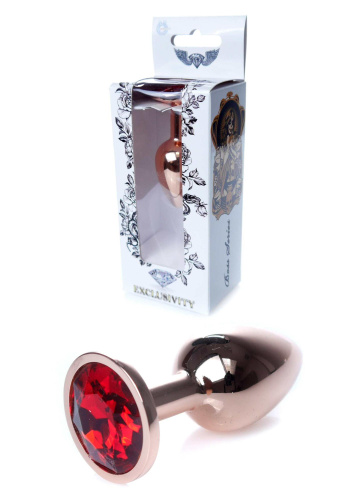 Анальная пробка Jewellery Red Gold Plug - размер S