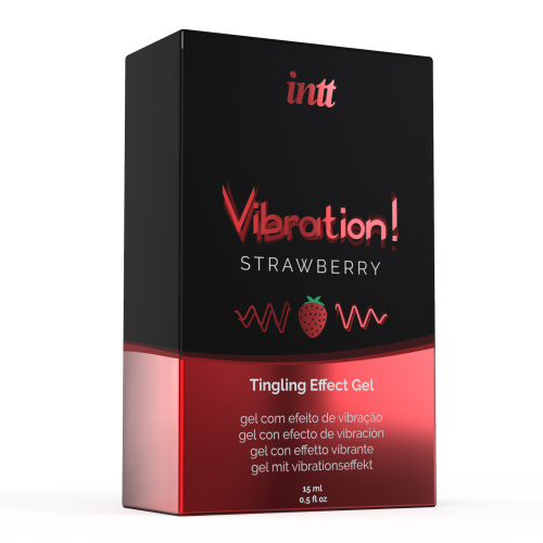 Рідкий вібратор Intt Vibration Strawberry (полуниця), 15 мл