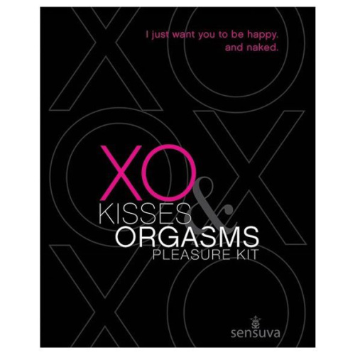 Sensuva XO Kisses & Orgasms - Подарочный набор: бальзам для губ с феромонами и жидкий вибратор - sex-shop.ua