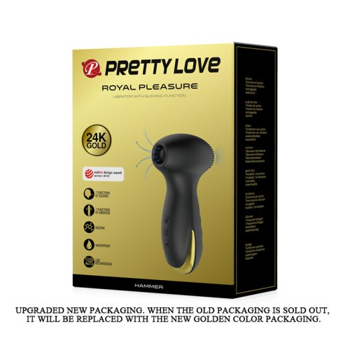 Pretty Love Royal Pleasure Massager Black - Вибратор, 12.6 см (черный)
