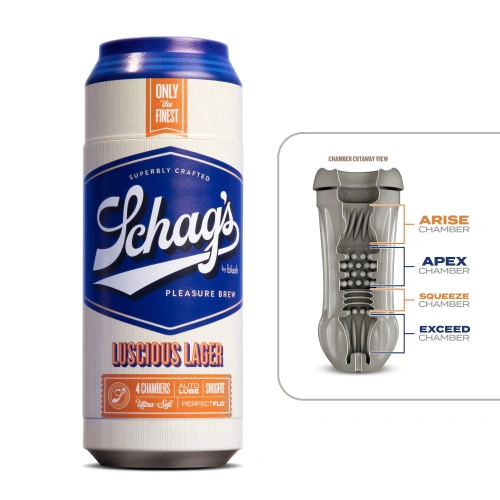 Schag’s by Blush Luscious Lager - самосмазывающийся мастурбатор в банке, 19,7 см