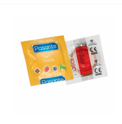 Pasante Taste Strawberry - оральный презерватив со вкусом клубники - sex-shop.ua