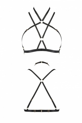 Passion Exclusive Kelis Bra - Портупея-стрепы, XXL/XXXL (чёрный)