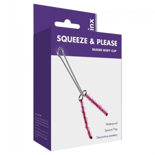 Squeeze n Please Beaded Clit Clip - Затискач для клітора
