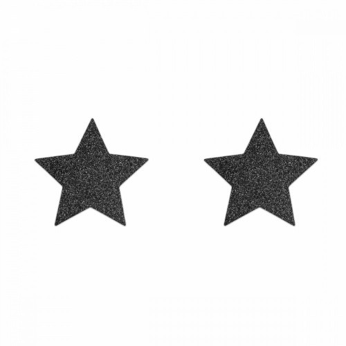 Bijoux Indiscrets - Flash Star - Наклейки на соски (чёрные) - sex-shop.ua