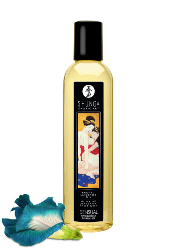 Shunga Erotic Massage Oil  Island Blossoms - массажное масло с цветочным ароматом, 240 мл
