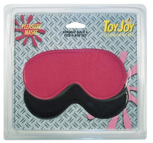 Toy Joy Pleasure Mask - Набор масок для любовных игр, (черный, красный) - sex-shop.ua