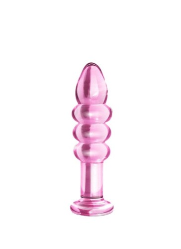 LoveToy Glass Romance 5.5 " - стеклянный фаллоимитатор, 14х3.3 см (розовый) - sex-shop.ua