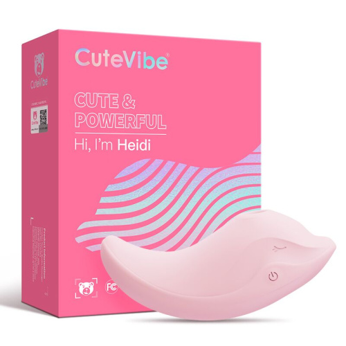 CuteVibe Heidi - Универсальный вакуумный стимулятор с вибрацией, 11.5х4 см (розовый) - sex-shop.ua
