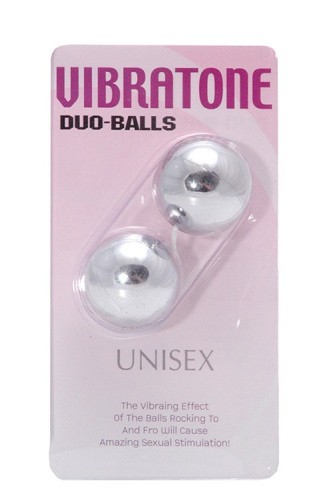 Vibratone Duo Balls Blistercard - Вагінальні кульки, 3,5 см (срібний) - купити в Україні | Секс шоп SEX-SHOP.ua