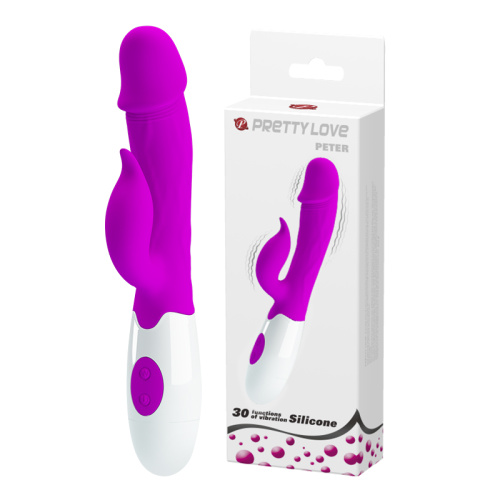 Pretty Love Peter Vibrator Purple - Яркий вибратор-кролик, 19.2х3.1 см (фиолетовый) - sex-shop.ua