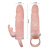 Brave Men Vibro Penis Sleeve Flesh with Bunny - Насадка на пенис, 16,4 см (телесный)