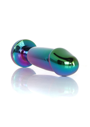Металлическая анальная пробка Boys of Toys Jewellery Multicolour Penis Plug - размер S