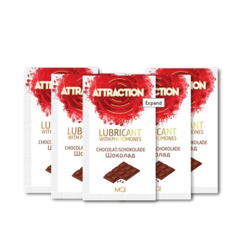 MAI Attraction Lubs Chocolate пробник лубриканта с феромонами и ароматом шоколада, 10 мл - sex-shop.ua