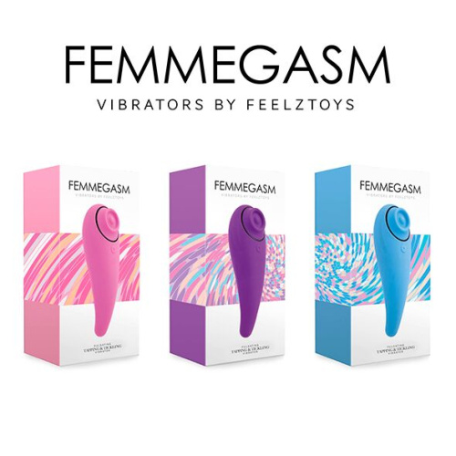 FeelzToys - FemmeGasm Tapping & Tickling Vibrator - Пульсатор для клітора плюс вібратор, 14х5 см. (рожевий)