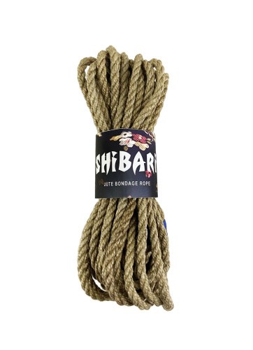 Feral Feelings Shibari Rope, 8 м - Джутовая веревка для Шибари (серая) - sex-shop.ua