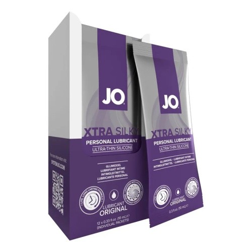 Foil Display Box - JO Xtra Silky Siliconel - Набір лубрикантів, 12 x 10 мл - купити в Україні | Секс шоп SEX-SHOP.ua