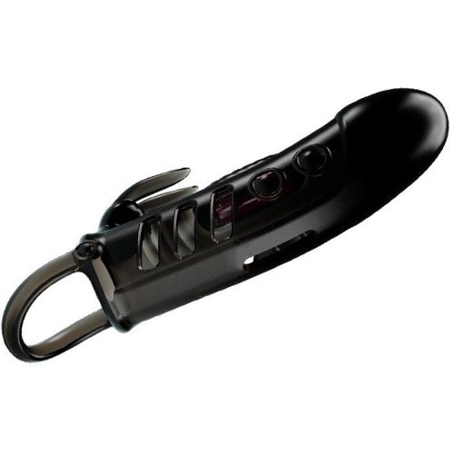 LyBaile Pretty Love Sloane Vibro Penis Sleeve - Насадка на член +2.5 см (чорна) - купити в Україні | Секс шоп SEX-SHOP.ua