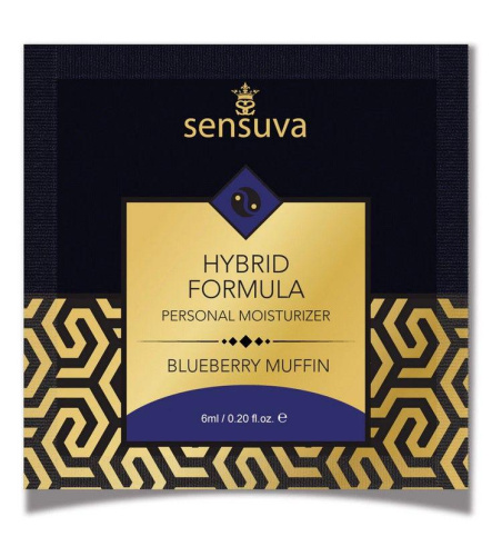 Sensuva - Hybrid Formula Blueberry Muffin - Пробник лубриканта на гибридной основе, 6 мл. - sex-shop.ua
