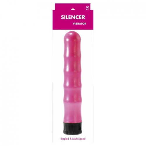 Minx Silencer Vibrator - Ребристый вибратор, 18х3.9 см - sex-shop.ua