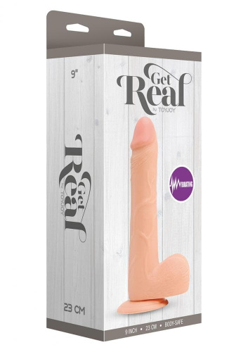 Get Real 9 Inch Vibrating Flesh - Вибратор, 23х5 см (телесный)