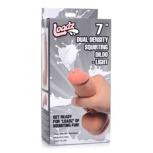 Loadz 7" Dual Density Squirt Dildo - фаллоимитатор с эякуляцией, 18.5х5 см (телесный) - sex-shop.ua