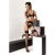 Passion Exclusive Floris Set - Комплект білизни: ліф, трусики, пояс для панчіх, S/M (чорний) - купити в Україні | Секс шоп SEX-SHOP.ua