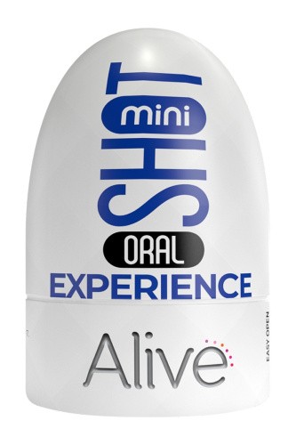 Alive Oral Experience Mini Masturbator - Мастурбатор, 8.5х5 см (синій)