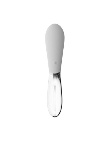 Orion Glass Vibrator 2 - Уникальный стеклянный вибратор, 8.5х3.4 см (белый)