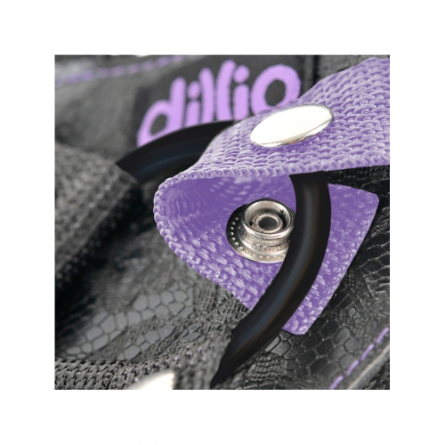 Pipedream Strap On Harness 7 - Фаллоимитатор с ремнями, 16.5х4 см (фиолетовый) - sex-shop.ua