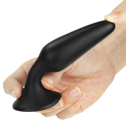 LoveToy Lure Me Silicone Anal Plug S - Анальная пробка, 11.5х2.7 см (чёрная)